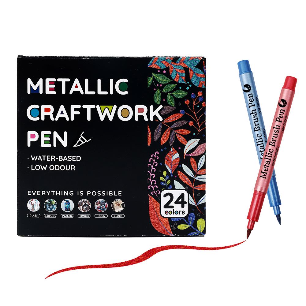 Colorful Metallic Signature and Highlight Pen for Crafting & DIY Projects