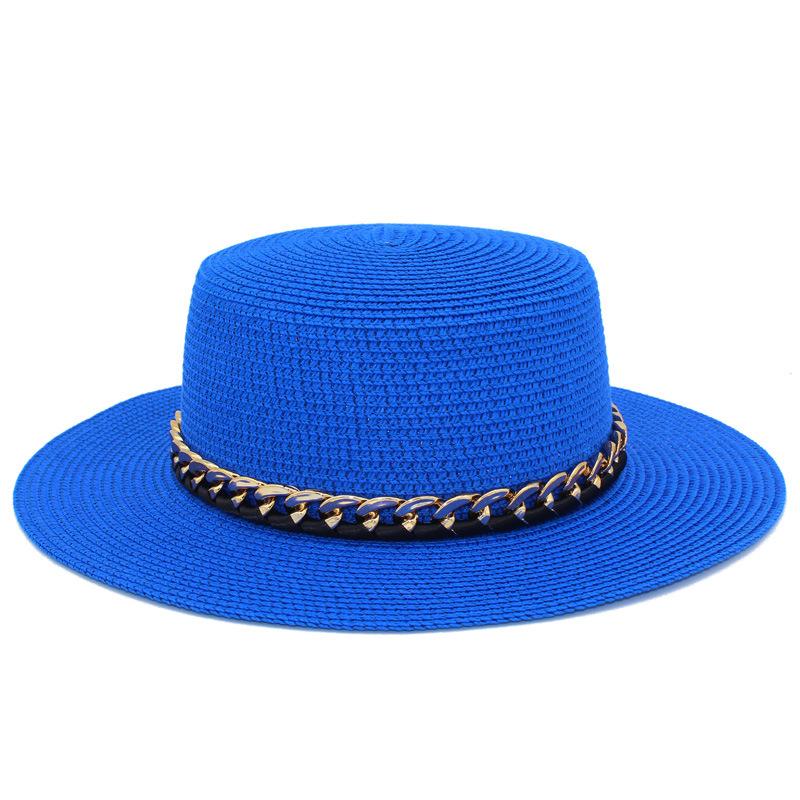 New French summer sun hat women's Panama straw hat fashion outdoor beach hat versatile breathable top hat
