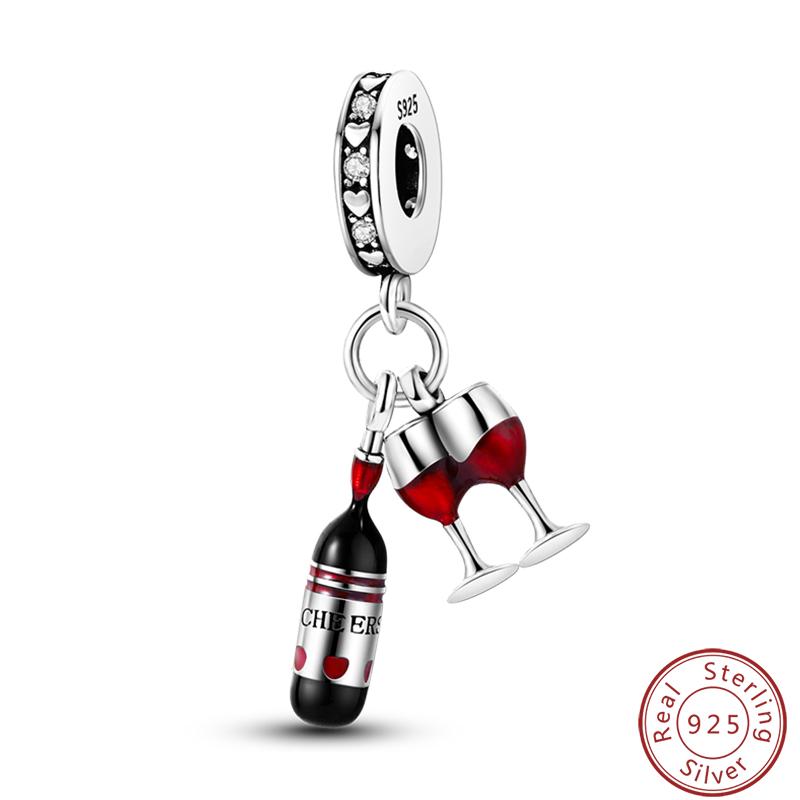 Red Copper Pomegranate Lipstick Apple Ladybug Playing Cards Charms Beads 3Mm Diy Fine Jewelry