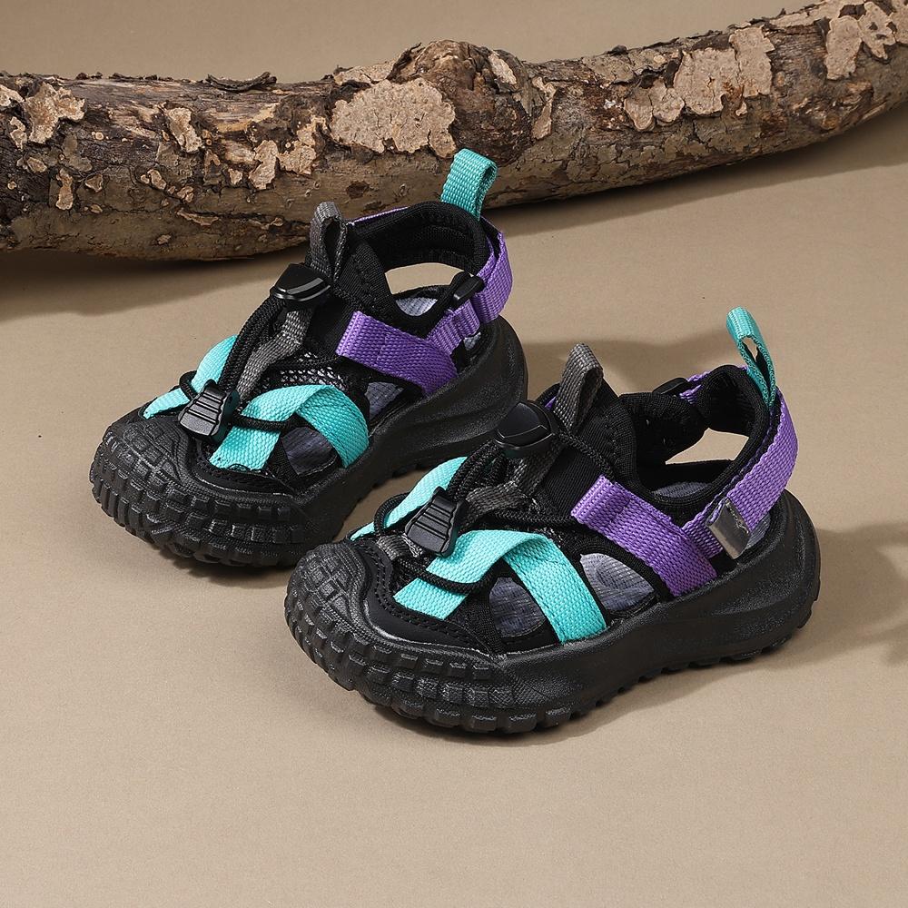 

New Summer Children Sandals For Boys Mesh Breathable Kids Sport Shoes Soft Sole Fashion Toddler Boys Beach Sandals EU21-30 21(insole 13.5cm) чорний