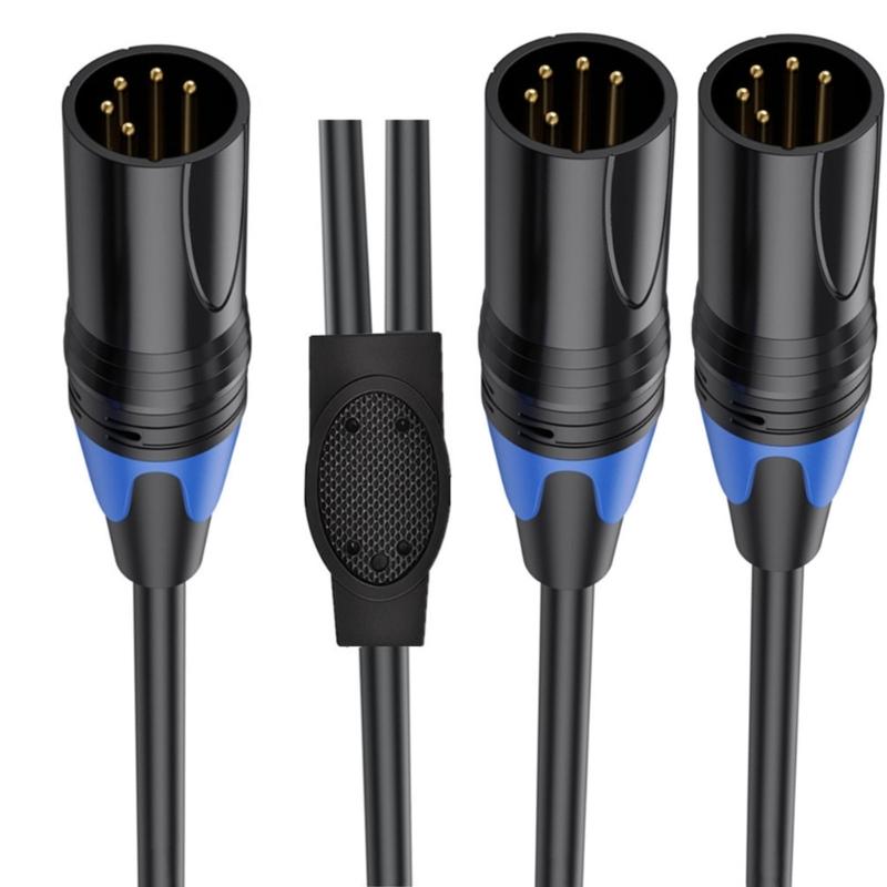 5Pin XLR Splitter Cable With 5Pin XLR Male And Female Connectors For Professional Sound Systems 50cm/19.69in