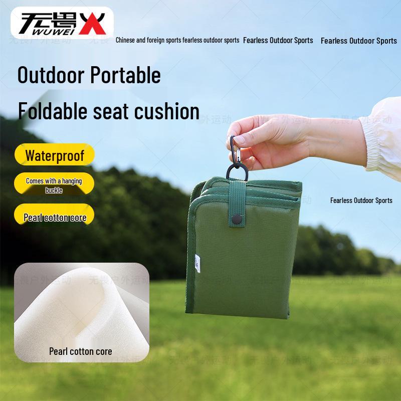 Self-Attaching Moisture-Proof Foldable Outdoor Seat Cushion чёрный