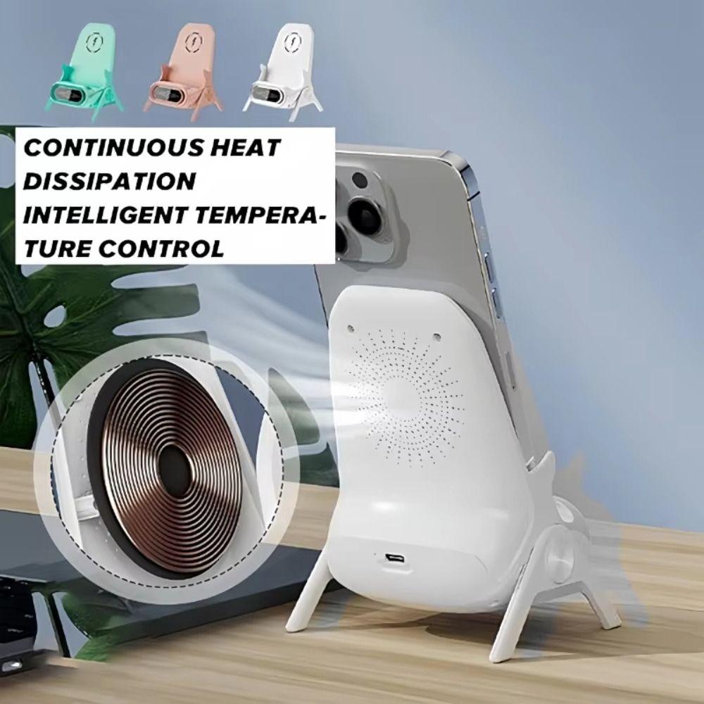 Mini Chair Desktop Phone Stand 15W Phone Lazy Holder for iPhone/Samsung/Xiaomi Phones Tablet