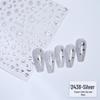 3D Silver Star & Moon Self-Adhesive Nail Decals