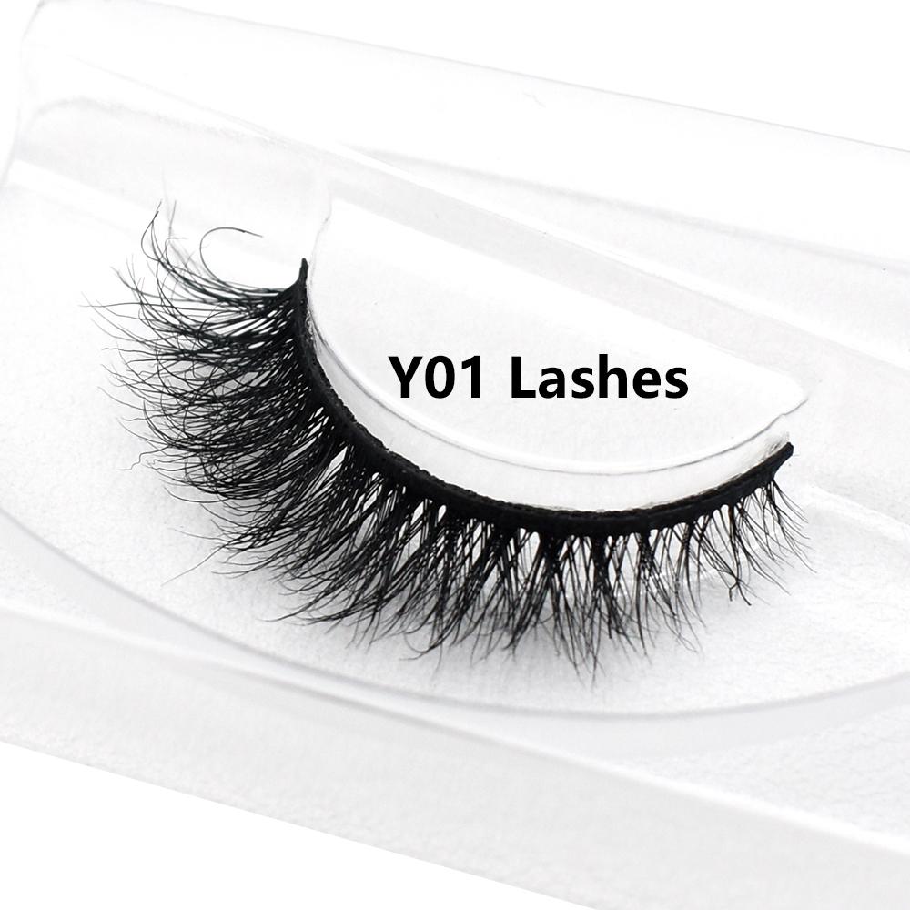 FOXESJI Short False Eyelashes Eye Lashes Extension Mink Fluffy Soft Cross Lash 12mm-15mm Handmade Natural Short Eyelashes Makeup