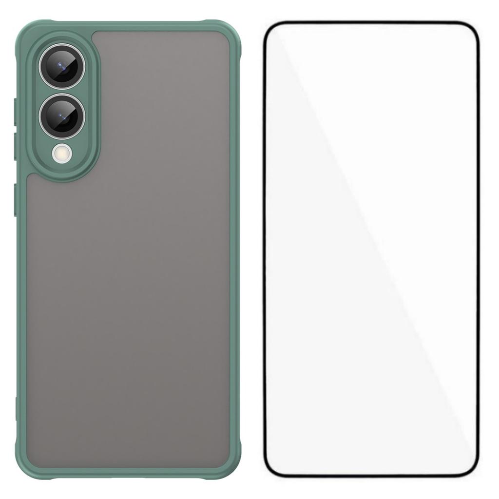 For Samsung Galaxy S25 Edge Case with Screen Film WANLONFENG FD Series Skin Touch TPU PC Phone Back Cover