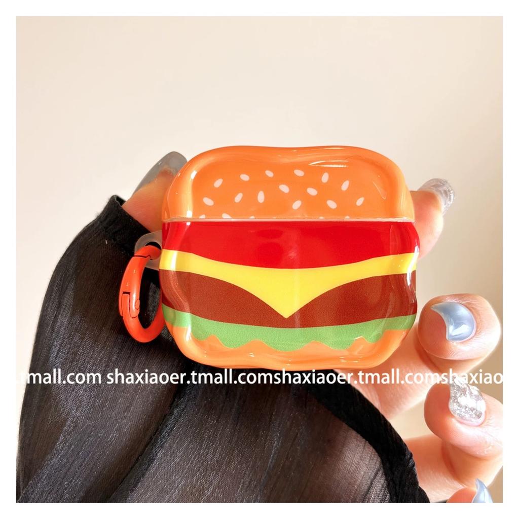 Creative personalized burger suitable for airpodspro 1st generation earphone cover Apple bluetooth protective case 1/1 soft silicone new
