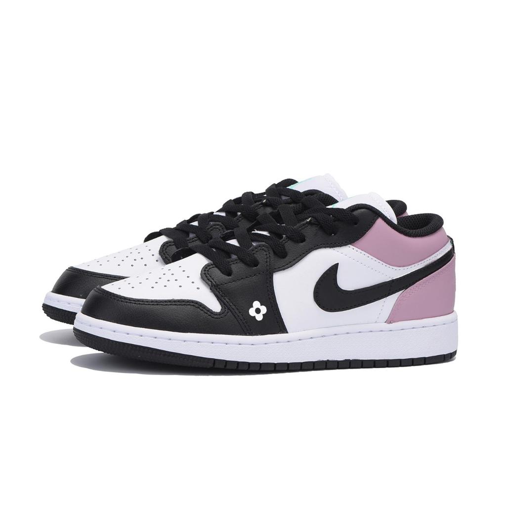 Jordan Air Jordan 1 Urban Chic Style Vintage Low top Vintage Basketball Shoes Men's White Pink 553558-131(Team85-)