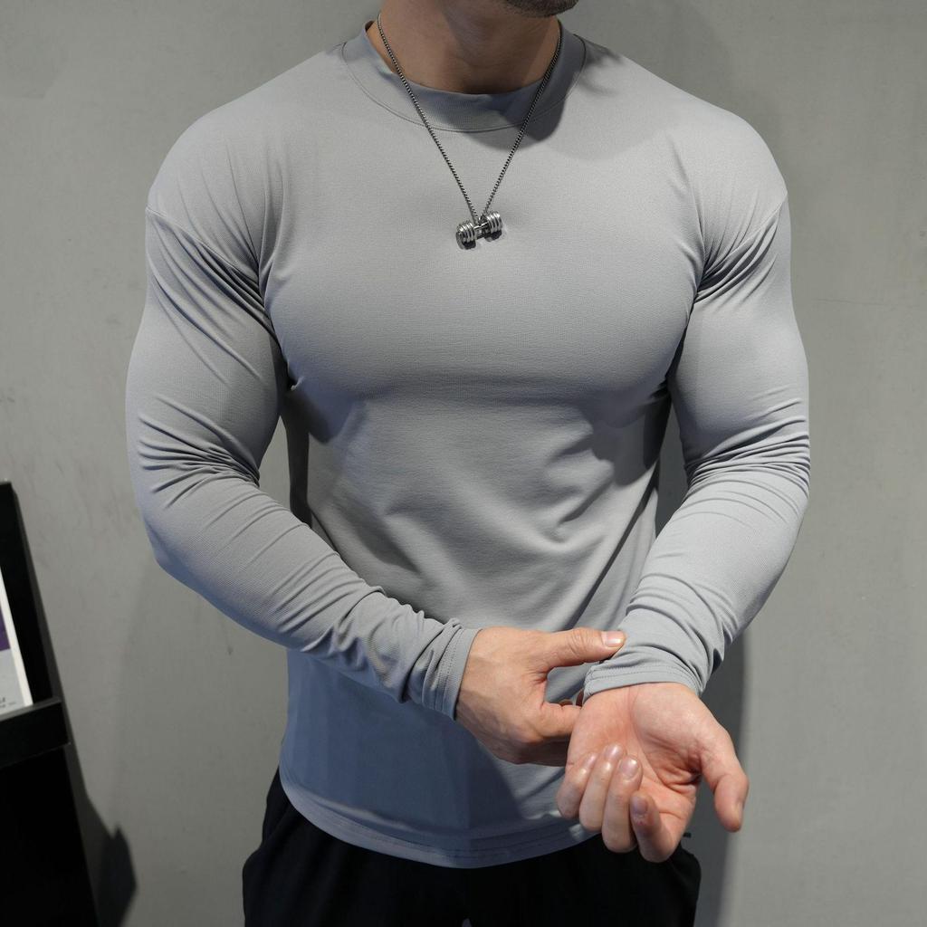 Herren Hoodie mit hohem Stretchanteil, schmaler Passform und schnelltrocknenden Eigenschaften - Atmungsaktives Herbst Winter Fitness Oberteil mit langen Ärmeln