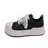 Ugly cute height increase Mickey black and white big head shoes women's spring and autumn new versatile casual sports platform bread shoes