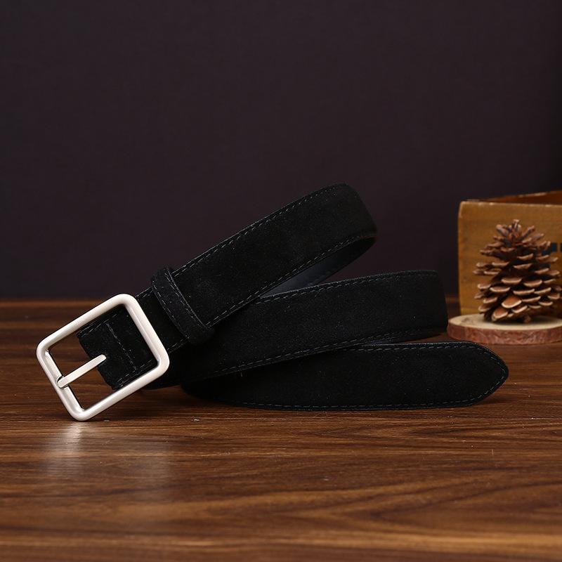 Retro Fashion Trend Anti-Suede High Sense Suede Belt Women S Versatile Flip Fur Internet Celebrity Style Explosive Belt Women S 100cm