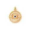 1 Piece Brass Hollow Sun Charms Micro Pave Cubic Zirconia Evil Eye Heart Pendant For DIY Necklace Bracelet Jewelry Making