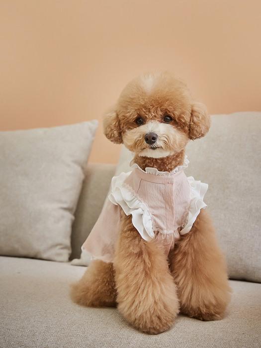 CAHIERS Ruffle Detail Pink Dress