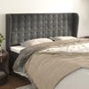 vidaXL Headboard with Ears Dark Grey 203x23x118/128 Cm Velvet