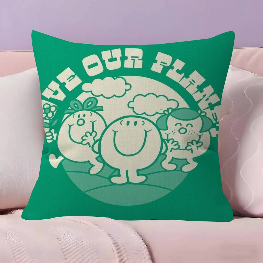 MrMen And LLittle MMiss Cushion  Cushion Cover Pillowcase Upholstery Sofa Throw Pillow Home Decor Pillowcas
