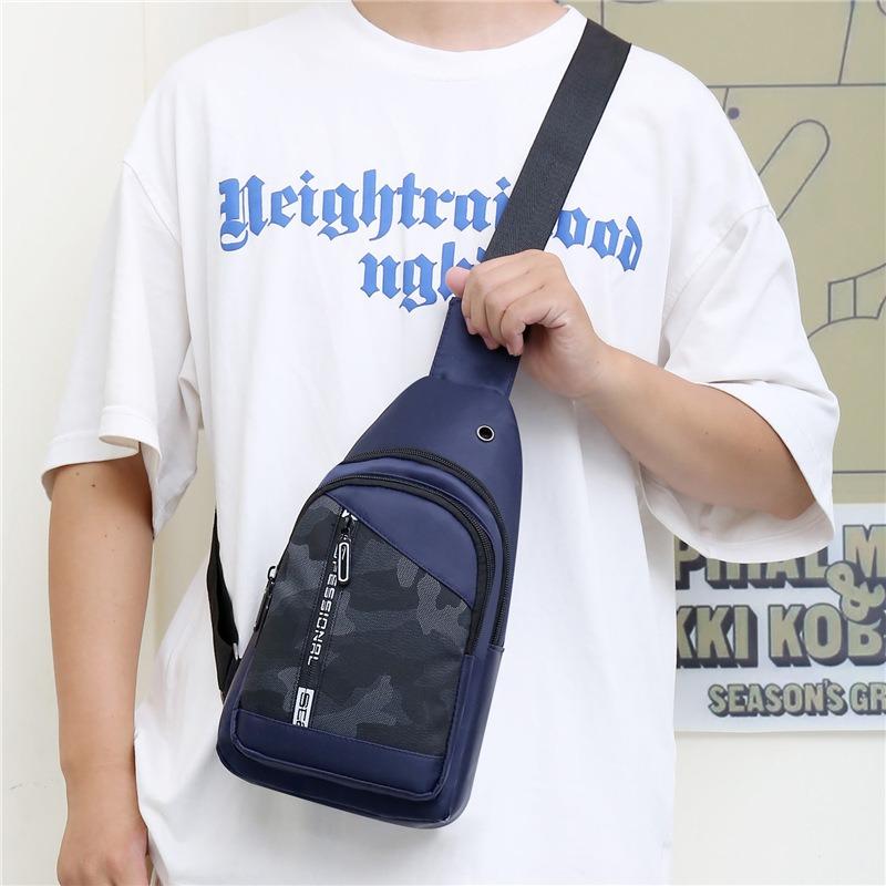 Men's Breast Bag Trendy Brand Outdoor Leisure Fashion Trend Messenger Bag Camouflage Large Capacity Function Outdoor Backpack Breast Bag