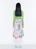 VEGAN TIGER V-Cut Midi Skirt (Light Purple)