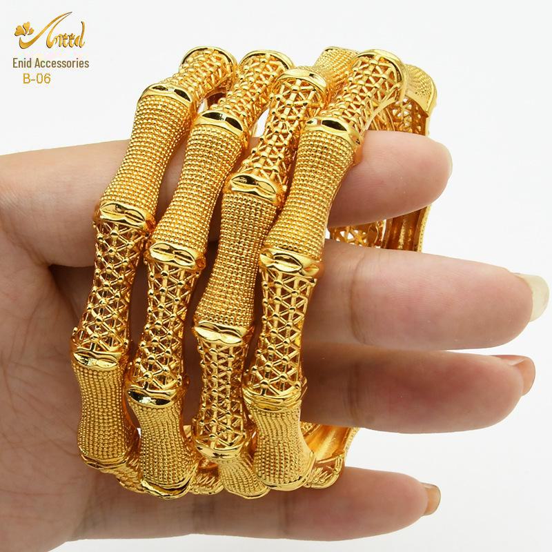 Pulsera nupcial de aleación bañada en oro - Estilo de lujo de Dubái