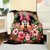 1pc Velvet Bedding Throw Blanket - Minnie Mouse Floral Design - Perfect for Sofa Cover, Home Decor Gift Idea, Cozy Warmth All Year Round
