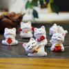 Fortune Cat Resin Figurine - Lovely Office Desk Decoration, Stress-relieving Gift for The Workplace, Home Toy Figurine