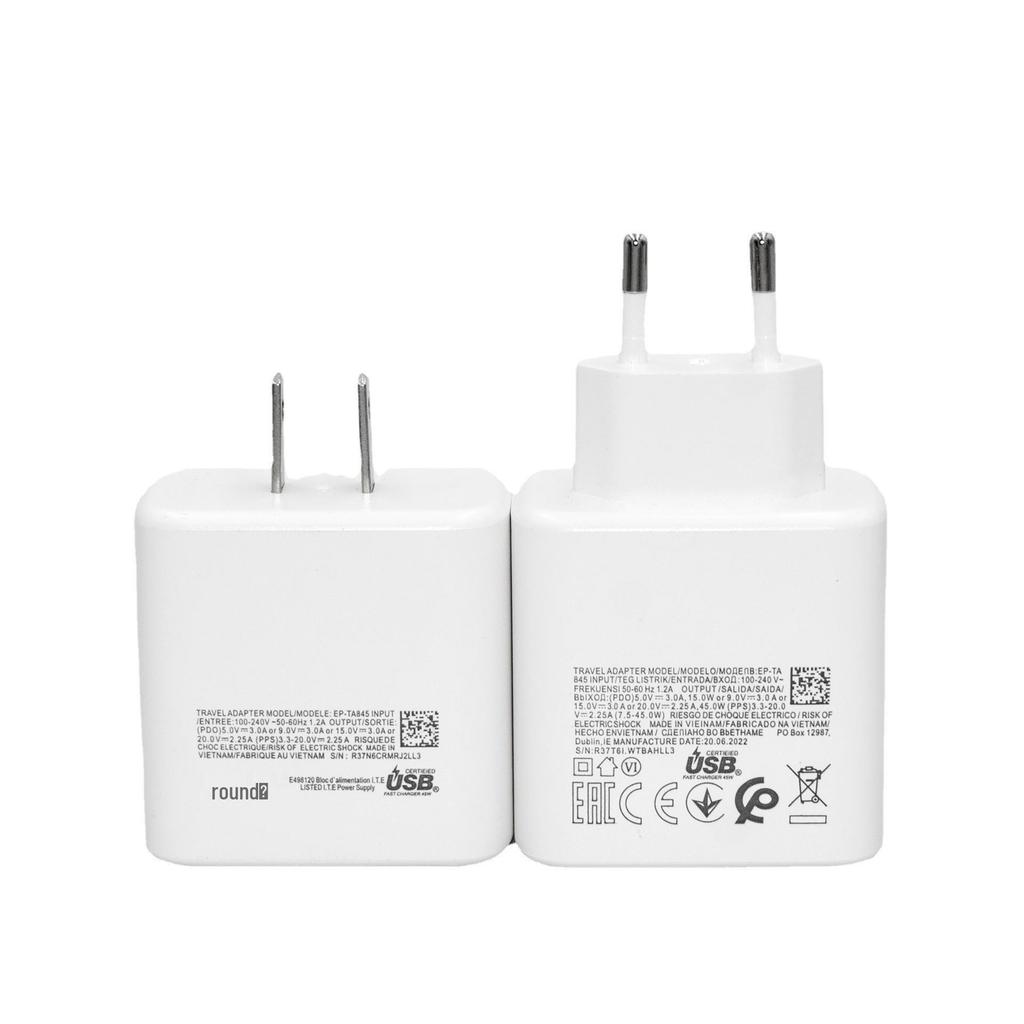 Samsung Galaxy S21/S22 Ultra Charger: PD45W Super Fast Charging for EU/US/UK.