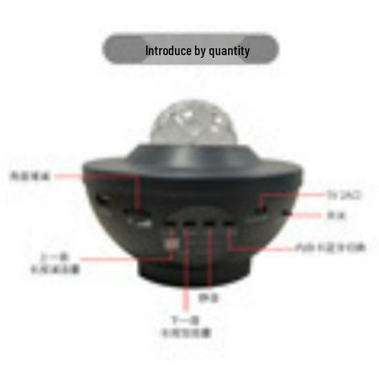 Aurora Starry Sky Bluetooth Projector: Laser, Water Wave & Music Night Light