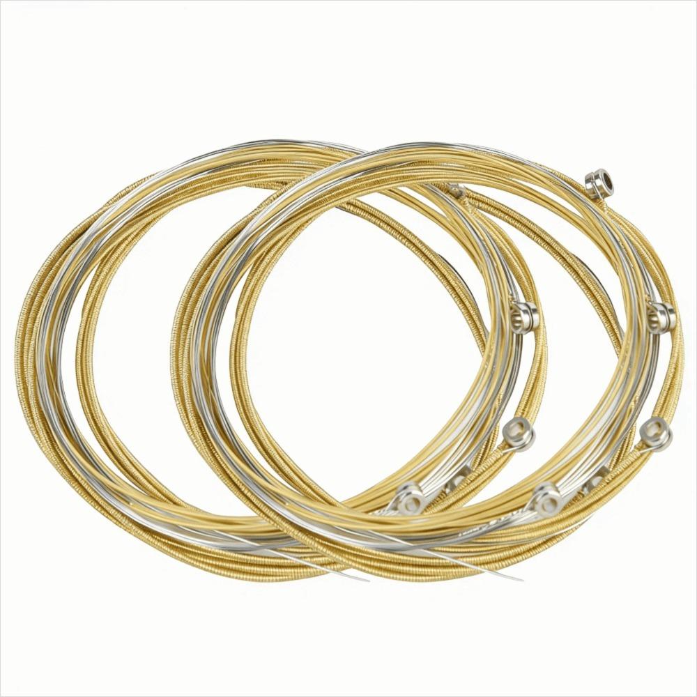 2set Metal Guitar Strings Golden  And  Silver Musical Instrument Accessory  Acoustic Guitars