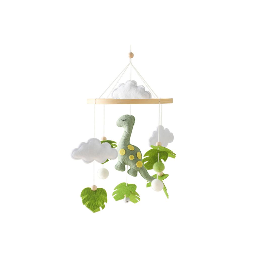Felt Animal Crib Mobile Hanging Ornament, Baby Crib Stroller Hanging Toy, Hand-Eye Coordination Crib Bell