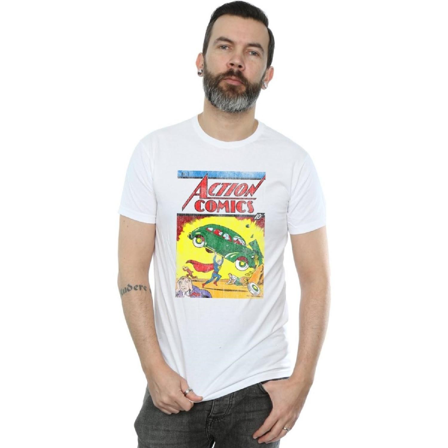 Мужская футболка DC Comics Супермен Обложка Action Comics № 1 XXXXXL белый
