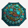 Festival Symbols pattern umbrella, portable and foldable design, 8 ribs, a casual accessory for Halloween, Christmas, and birthday gifts.