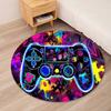 Game Controller Printed Round Rug Carpet Chair Rug Area Rug Entryway Doormats,for Office Chair Living Room Bedroom Kitchen Room.