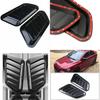 Car Hood Vent Cover Decoration Sticker Abs Material Black/silver/carbon Fiber Universal Fit