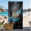 Asciugamano da Spiaggia con Stampa del Newcastle United Football, Asciugamano Grande Morbido ad Asciugatura Rapida per Spiaggia Campeggio Nuoto