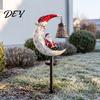 Holiday Landscape Light Santa Moon Garden Stake Light, Solar Powered Claus Lamp Festive Resin Lights with Stake, Decorative for Outdoor Yard
