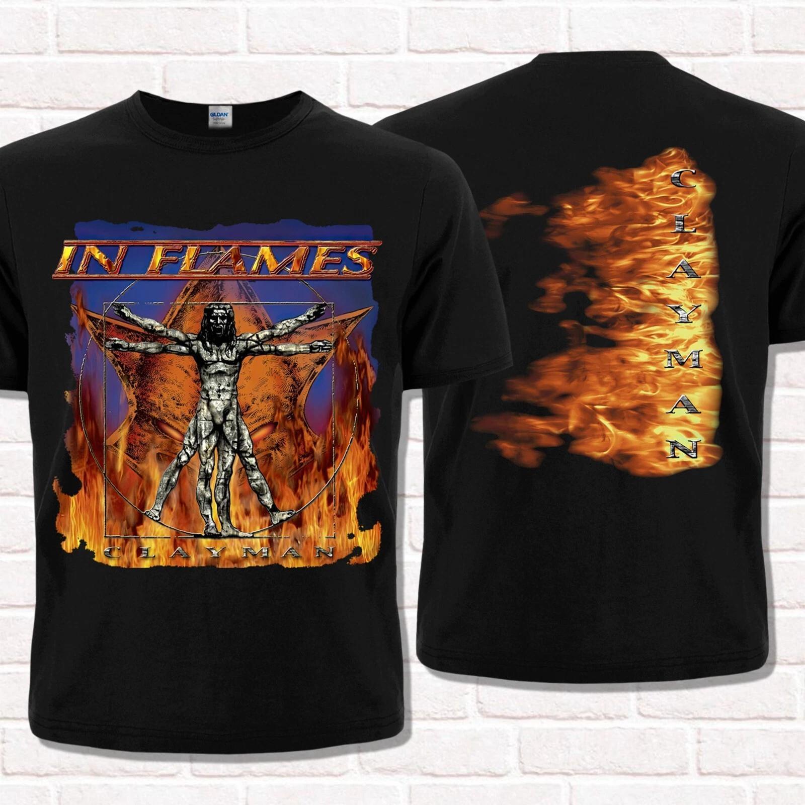 2025 in Flames T-Shirt Clayman 2000 Melodic Death Metal T Shirt  Tees Tops Unisex Cotton Short Sleeve High Street S