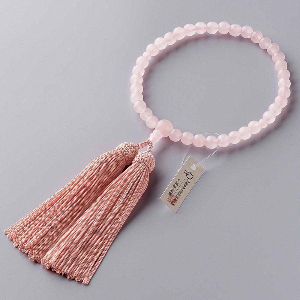 Takita Kyoto Gebetsperlen für Frauen Roter Kristall 7mm Perlen Reiner Seidenquast Kommt mit Perlenbeutel Kann von allen Sekten verwendet werden Zertifikat enthalten