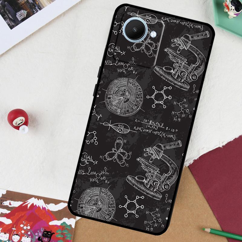 Science Biology Chemistry For Realme GT 7 Pro GT 6 5 6T 10 11 12 13 14 Pro Plus C61 C53 C51 C21Y C25S C75 C55 C67 Case