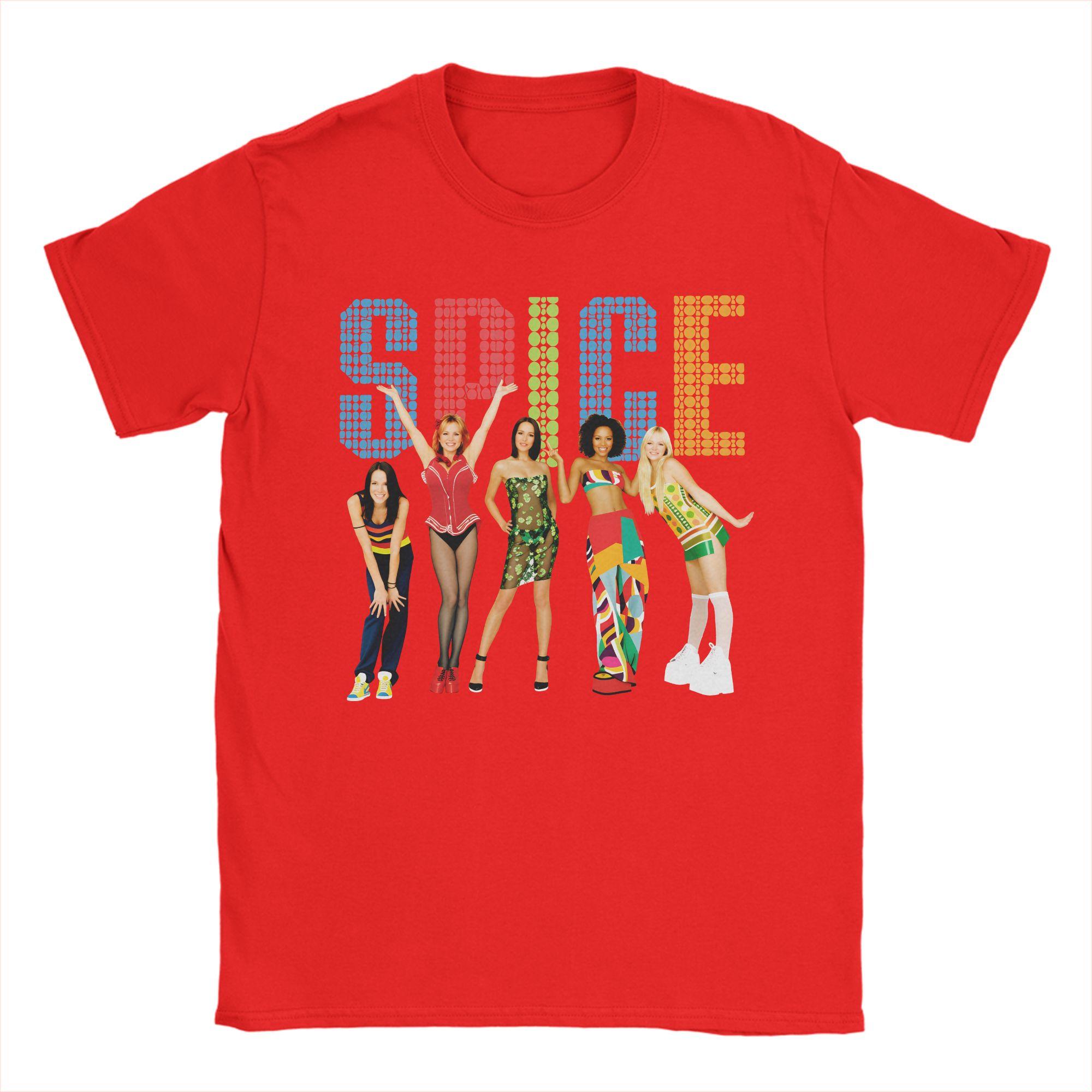 

SPICE GIRLS WORLD TOUR TShirt Trendy Cool TShirts ShortSleeved Y2K Funny Tops Summer 100 Cotton Oversize Top Tees S