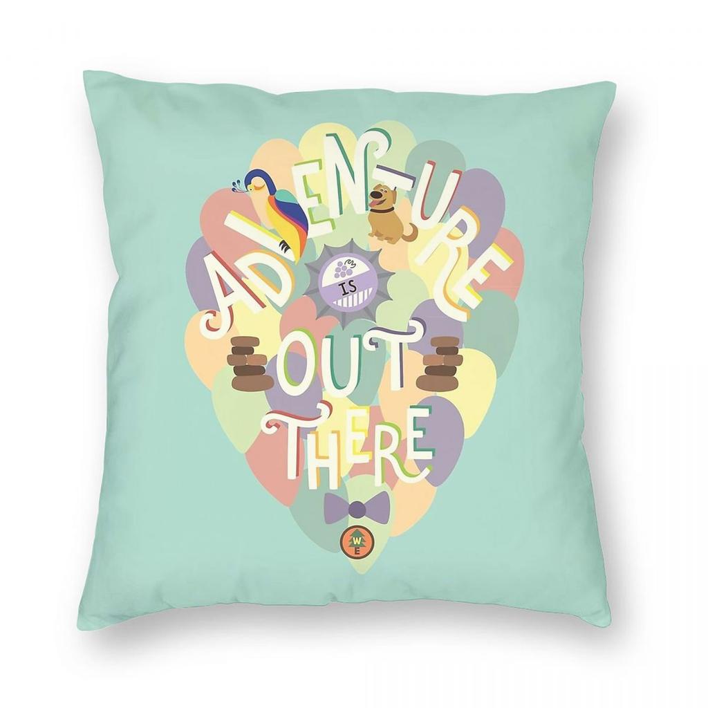 Adventure Is Out There Pillowcase Polyester Linen Velvet Creative Zip Decor Pillow Case Bed Cushion Cover 45x45