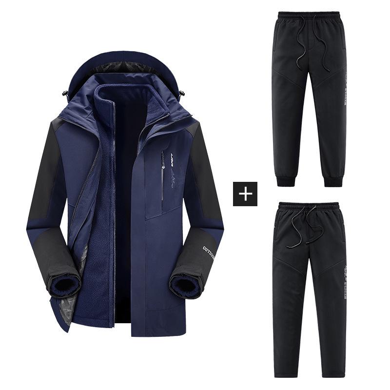 Couple's Ski Set: Men's 3-in-1 Jacket & Women's Plus-Size Waterproof Pants