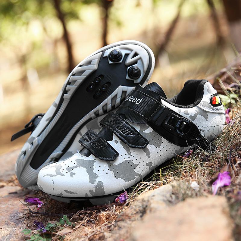 Scarpe da Ciclismo da Esterno Uomo e Donna Adulti Fibbia a Velcro Scarpe da Strada con Attacco Scarpe da Montagna con Attacco Scarpe da Ciclismo Sbloccate