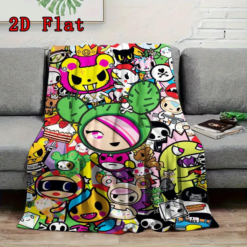 Tokidoki 2D Flat Pattern Flannel Blanket High Quality All Seasons Warmth and Comfort Perfect for Christmas Gifts.PMT0914024