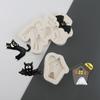 Cartoon Halloween Fondant Chocolate Mold Cake Decorating Tools Skull Bat Tombstone Baking Silicone Mold Easy to Clean