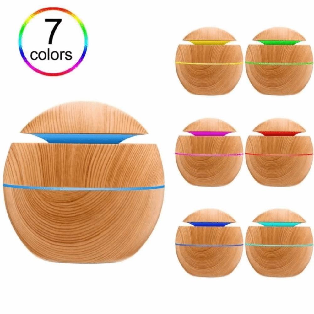 Wood Grain Air Humidifier Ultrasonic Mini Mist Maker Personal Mist Air Purifier  Dorm Room Use