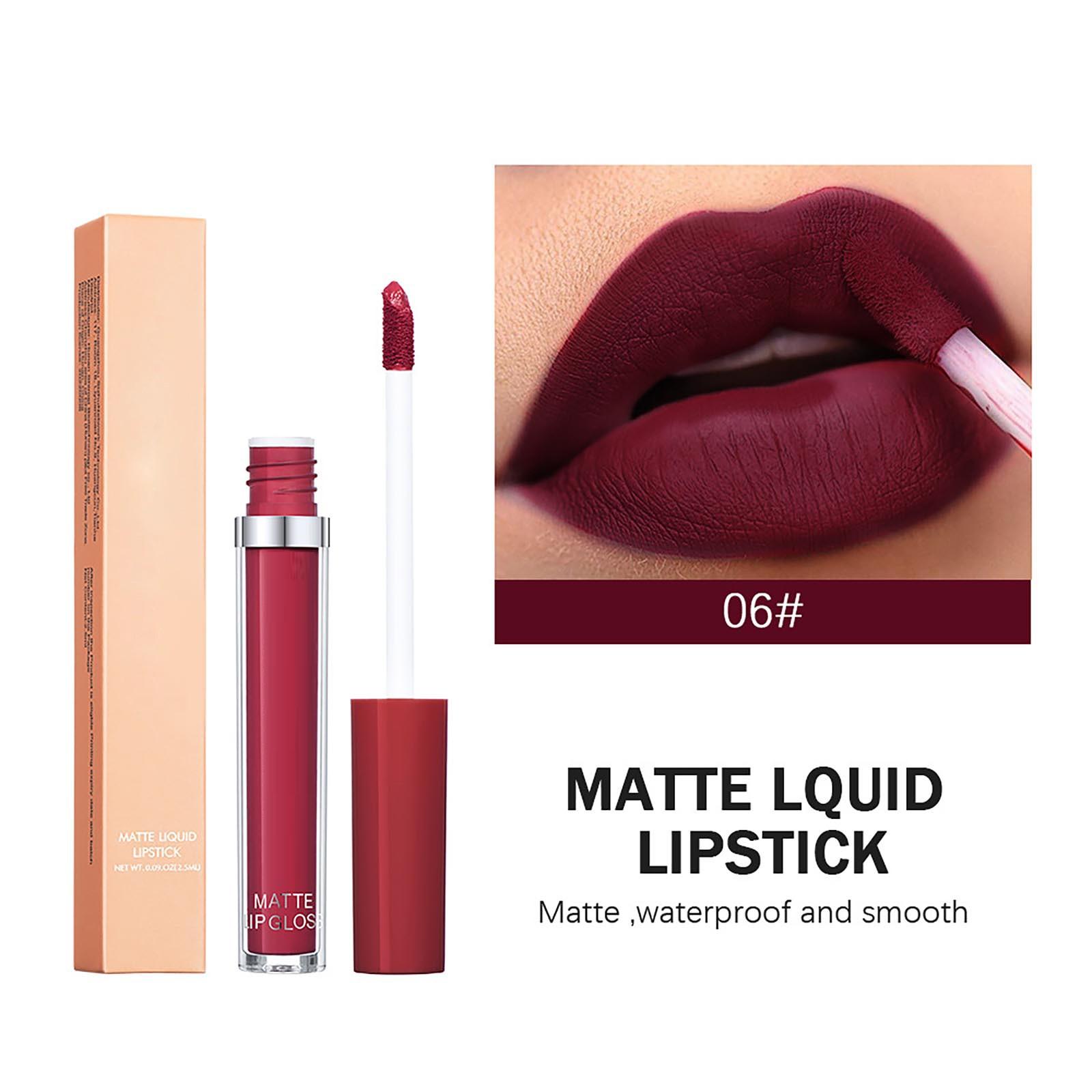 

12 кольорів блиску для губ нелипка оксамитова помада глазур для губ 2,5 мл One Size