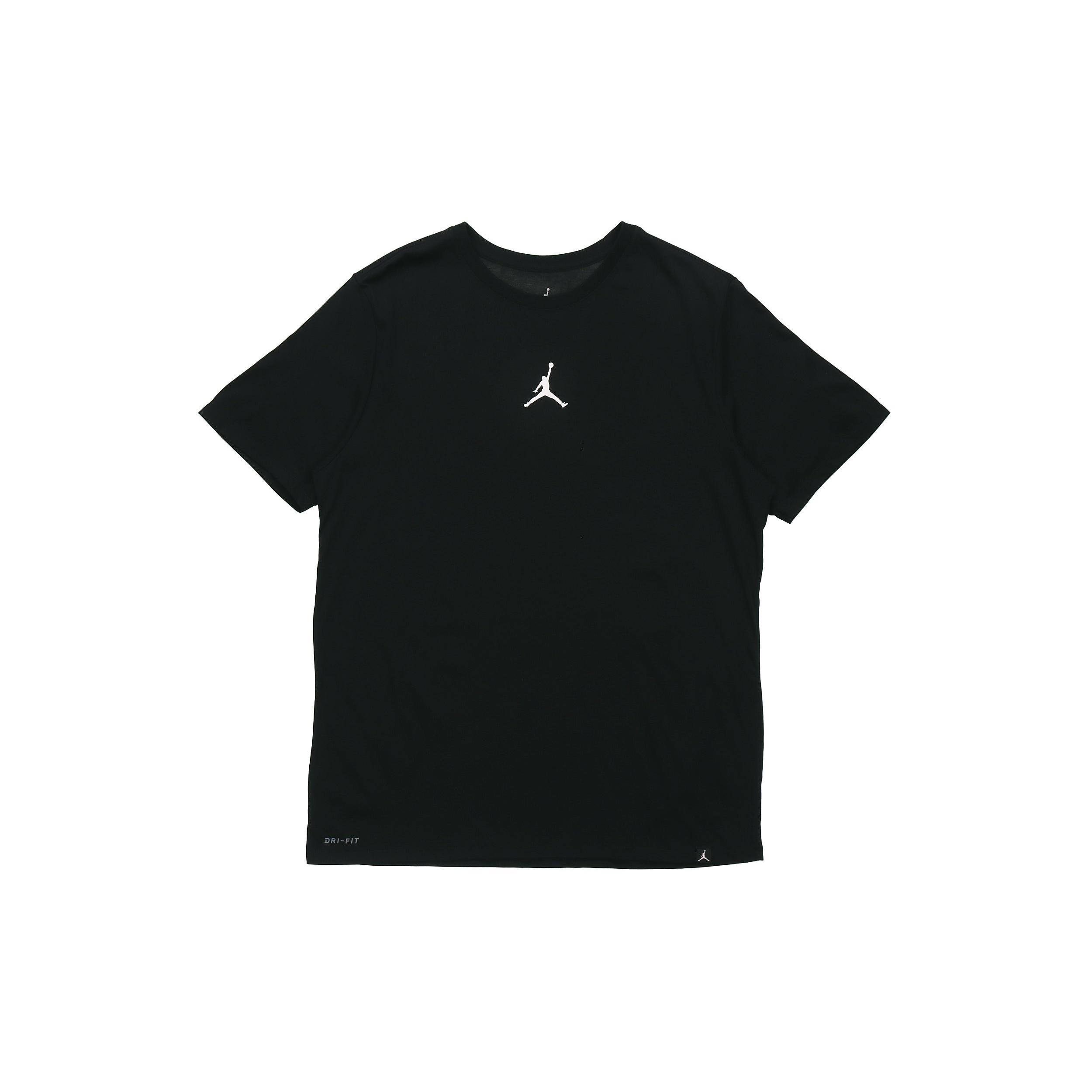 Air Jordan Iconic Quick Dry Training Sports Short Sleeve Black Men s AR7416-013 S