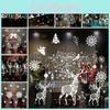 Merry Christmas Window Stickers Featuring Removable And Reusable Santa Designs For Home Decor