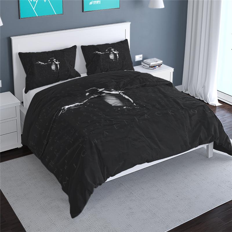 

Famous Michael Jackson 3d Bedding Set Printed Duvet Cover Set with Pillowcase Twin Full Queen King Size Bed Linen Set Bedclothes 228x228cm