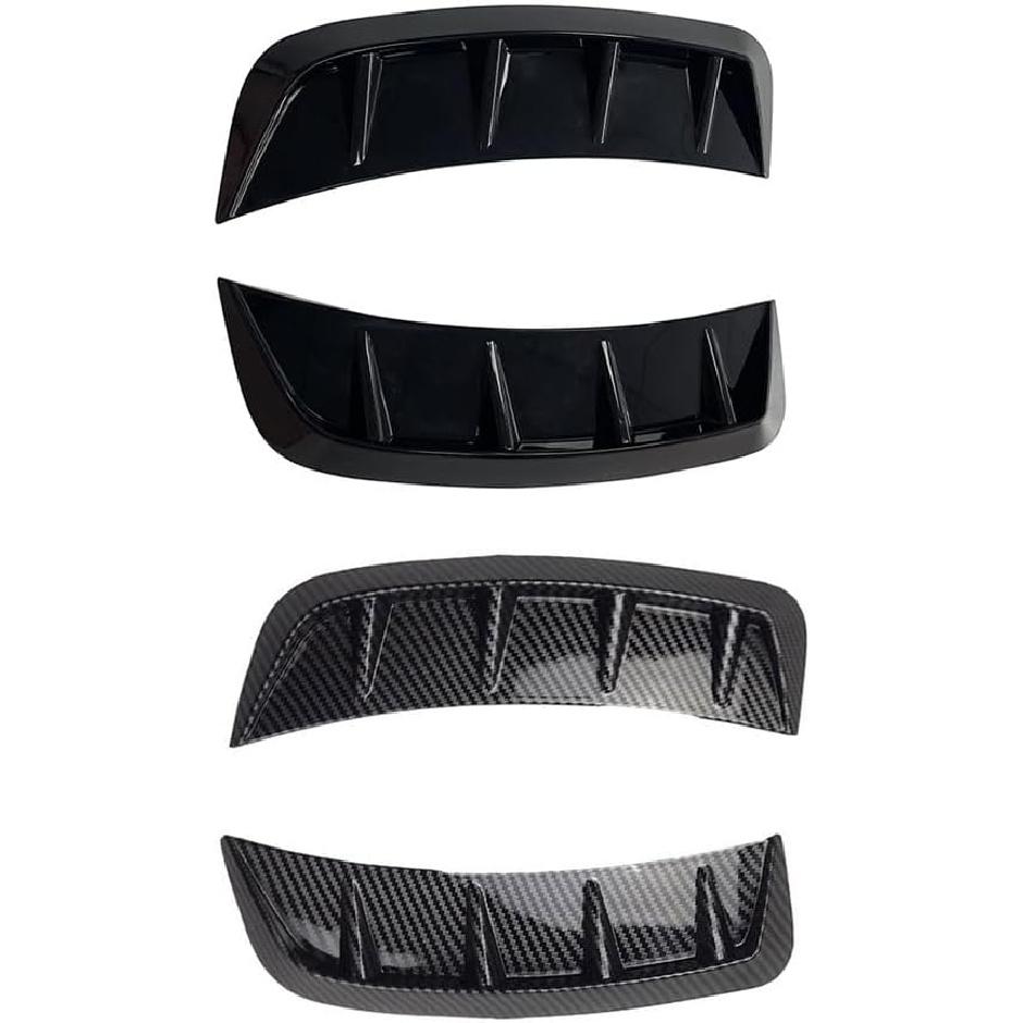 Universal Auto Fender Cover Trim, Car Wheel Arch Eyebrow Sticker Protector Covers, Wheel Arch Side Fender Air Outlet Cover Trim - Black