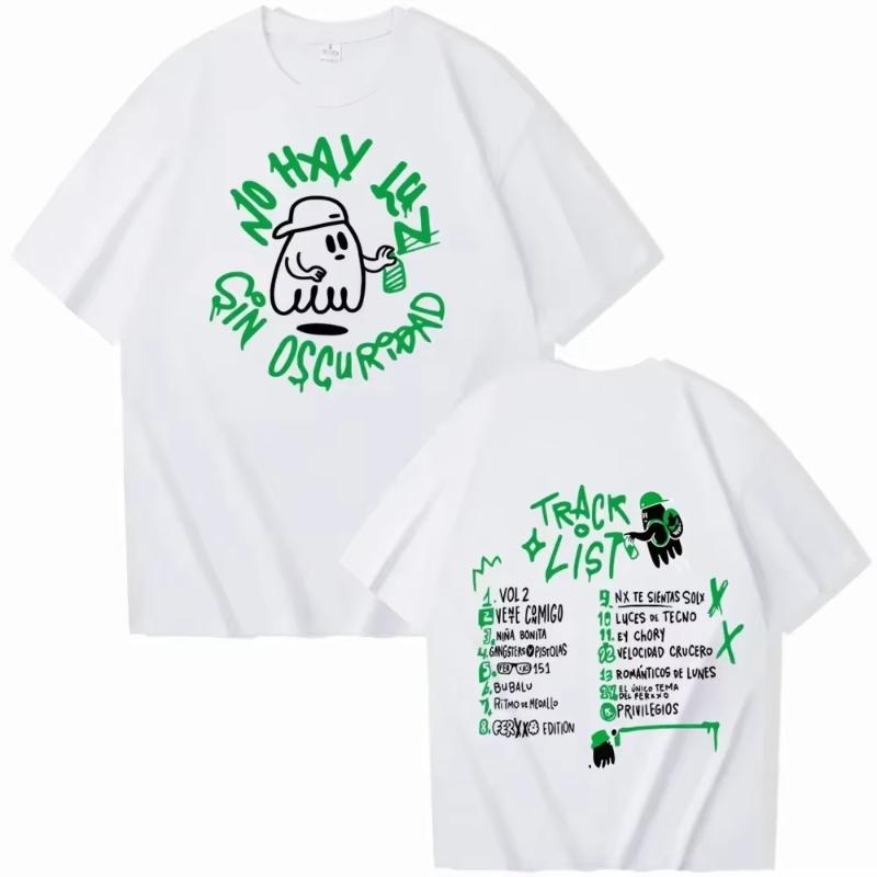 Feid Ferxxo Dont Be Afraid of The Dark Harajuku Fashion TShirt Mens women Crew Neck Short Sleeve Shirts Printed